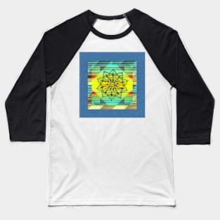 Zentangle over Stripes Baseball T-Shirt